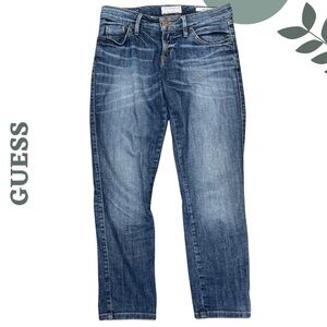 GUESS Women’s Crop Mid Rise Jeans – Blue Denim Size 26